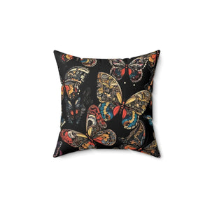 Butterflies Pattern Throw Pillow – Polyester Square - Dipaliz - Pillows