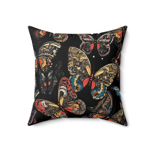 Butterflies Pattern Throw Pillow – Polyester Square - Dipaliz - Pillows