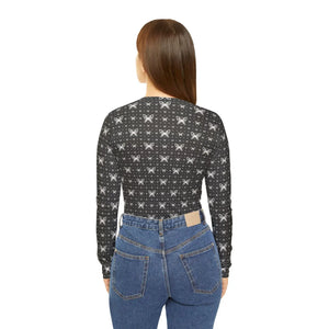 Dark Butterfly Women’s Long Sleeve V-neck Shirt (aop) - T-shirts