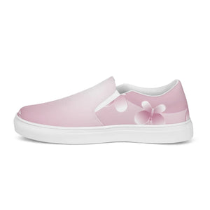 Vibrant Women’s Slip Canvas Shoes Pink Abstract Dipaliz - Sneakers