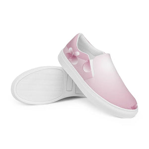 Vibrant Women’s Slip Canvas Shoes Pink Abstract Dipaliz - Sneakers