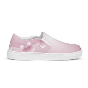 Vibrant Women’s Slip Canvas Shoes Pink Abstract Dipaliz - Sneakers