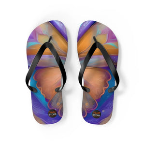 Vibrant Unisex Flip Flops Butterfly Rubber Sole - Dipaliz - Slippers