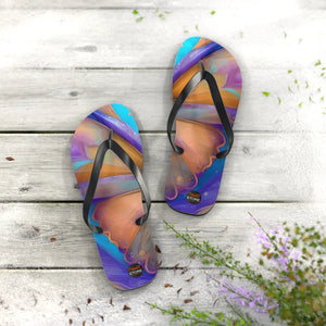 Vibrant Unisex Flip Flops Butterfly Rubber Sole - Dipaliz - Slippers