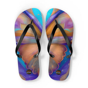 Vibrant Unisex Flip Flops Butterfly Rubber Sole - Dipaliz - Slippers