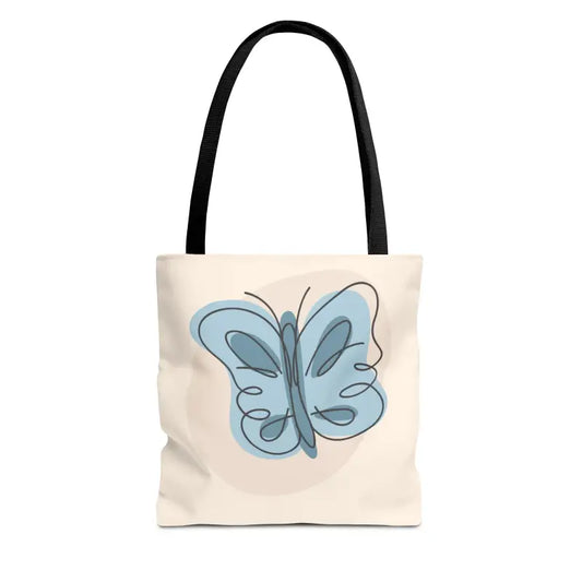 Butterfly All Over Print Tote Bag - 13’’ × / Black Bags