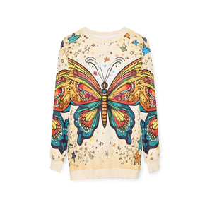Vibrant Butterfly Unisex Sweatshirt - Custom Cut - Dipaliz - Sweatshirts