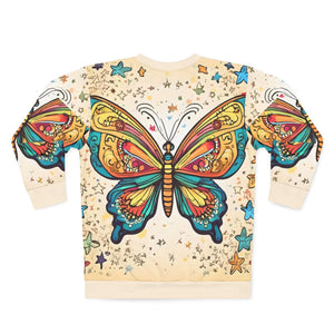 Vibrant Butterfly Unisex Sweatshirt - Custom Cut - Dipaliz - Sweatshirts