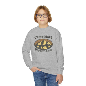 Cozy Youth Sweatshirt - Camping Design Cotton Blend - Dipaliz - Sweatshirts