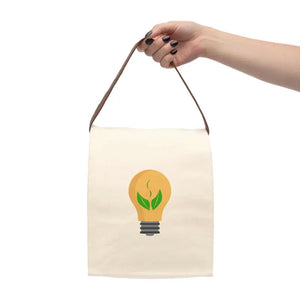 Canvas Lunch Bag - Idea Bulb Design Creative Energy - Dipaliz - 8’’ x 12.5’’ 5.5’’ / Natural - Boxes & Totes