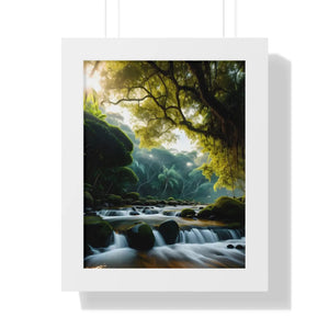 Framed Vertical Poster – Cascade Waterfall - Dipaliz - Posters Prints & Visual Artwork