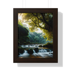 Framed Vertical Poster – Cascade Waterfall - Dipaliz - Posters Prints & Visual Artwork