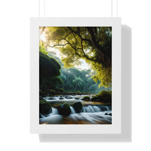 Framed Vertical Poster – Cascade Waterfall - Dipaliz - Posters Prints & Visual Artwork