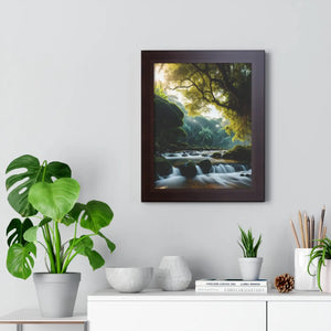 Framed Vertical Poster – Cascade Waterfall - Dipaliz - Posters Prints & Visual Artwork