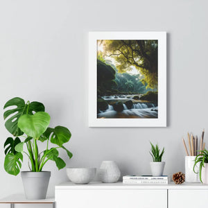 Framed Vertical Poster – Cascade Waterfall - Dipaliz - Posters Prints & Visual Artwork