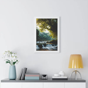 Framed Vertical Poster – Cascade Waterfall - Dipaliz - Posters Prints & Visual Artwork