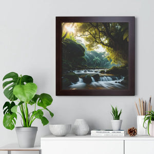 Framed Vertical Poster – Cascade Waterfall - Dipaliz - Posters Prints & Visual Artwork