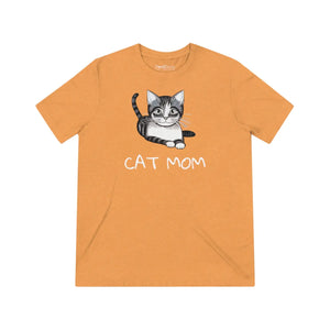Soft Cat Mom Unisex Triblend Tee - Cotton Blend - Dipaliz - T-shirts