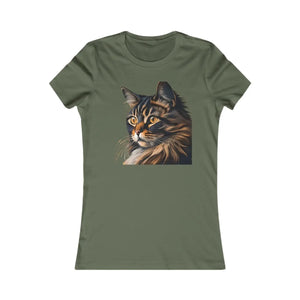 Soft Cat Women’s Tee - Playful Cotton Comfort - Dipaliz - T-shirts