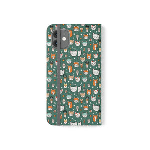 Cat Samsung Galaxy S22 Flip Case - Faux Leather - Dipaliz - Mobile Phone Cases