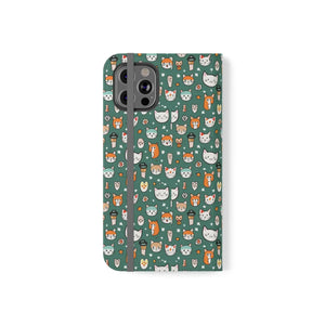 Cat Samsung Galaxy S22 Flip Case - Faux Leather - Dipaliz - Mobile Phone Cases