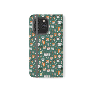 Cat Samsung Galaxy S22 Flip Case - Faux Leather - Dipaliz - Mobile Phone Cases