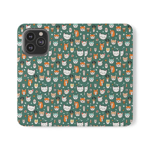 Cat Samsung Galaxy S22 Flip Case - Faux Leather - Dipaliz - Mobile Phone Cases