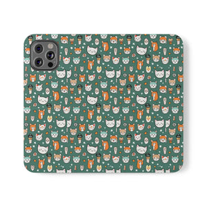 Cat Samsung Galaxy S22 Flip Case - Faux Leather - Dipaliz - Mobile Phone Cases
