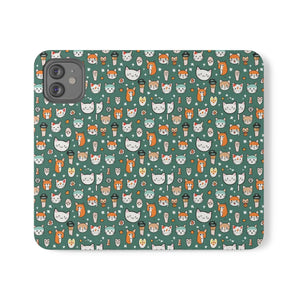 Cat Samsung Galaxy S22 Flip Case - Faux Leather - Dipaliz - Mobile Phone Cases