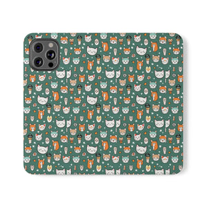 Cat Samsung Galaxy S22 Flip Case - Faux Leather - Dipaliz - Mobile Phone Cases