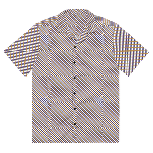 Eco-friendly Unisex Button Shirt Purple Orange Check - Dipaliz - Shirts