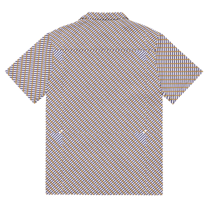 Eco-friendly Unisex Button Shirt Purple Orange Check - Dipaliz - Shirts
