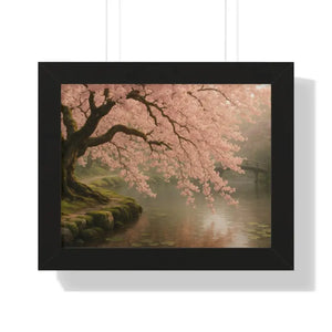 Cherry Tree Gallery Canvas Wrap - Framed River Bloom Art - Dipaliz - 14″ x 11″ / Black - Posters Prints & Visual Artwork