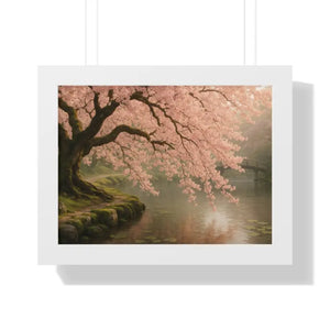 Cherry Tree Gallery Canvas Wrap - Framed River Bloom Art - Dipaliz - 16″ x 12″ / White - Posters Prints & Visual Artwork