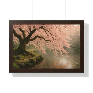 Cherry Tree Gallery Canvas Wrap - Framed River Bloom Art - Dipaliz - 24″ x 16″ / Walnut - Posters Prints & Visual