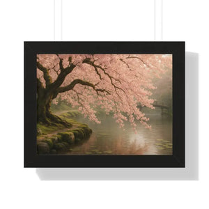 Cherry Tree Gallery Canvas Wrap - Framed River Bloom Art - Dipaliz - 16″ x 12″ / Black - Posters Prints & Visual Artwork