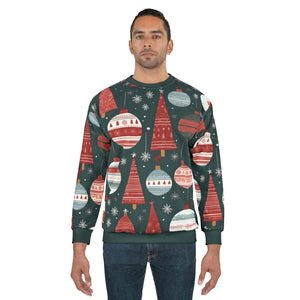 Bold Christmas Unisex Sweatshirt - Festive All Over Print - Dipaliz - Sweatshirts