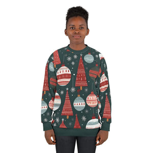 Bold Christmas Unisex Sweatshirt - Festive All Over Print - Dipaliz - Sweatshirts
