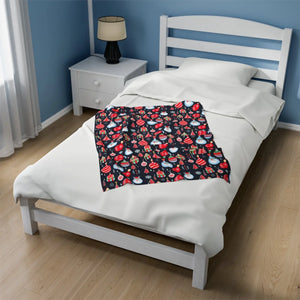 Velveteen Plush Blanket – Christmas Decorations - Dipaliz - Blankets