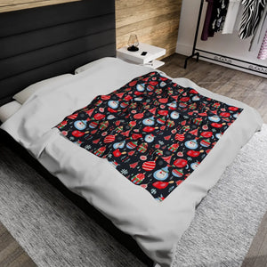 Velveteen Plush Blanket – Christmas Decorations - Dipaliz - Blankets
