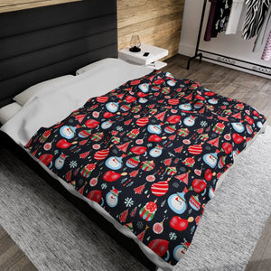 Velveteen Plush Blanket – Christmas Decorations - Dipaliz - Blankets