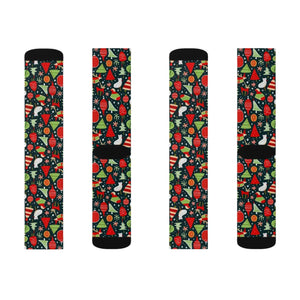 Christmas Festive Pattern Socks - Holiday Style - Dipaliz