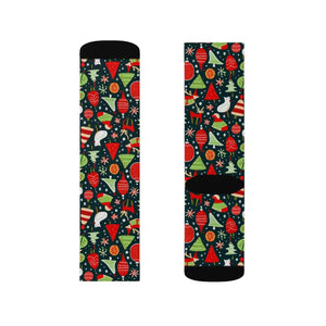 Christmas Festive Pattern Socks - Holiday Style - Dipaliz