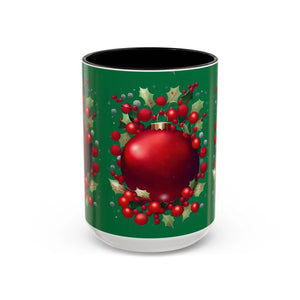 Vibrant Christmas Ornament Mug - Ceramic Holiday - Dipaliz - Mugs