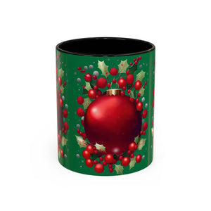 Vibrant Christmas Ornament Mug - Ceramic Holiday - Dipaliz - Mugs