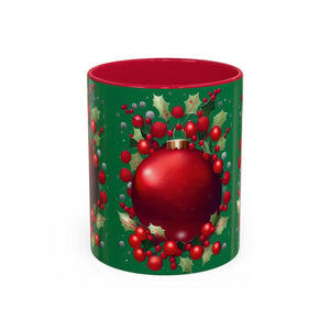 Vibrant Christmas Ornament Mug - Ceramic Holiday - Dipaliz - Mugs