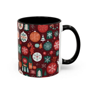 Mug - Accent Coffee - Christmas Ornaments 11oz Two-tone - Dipaliz