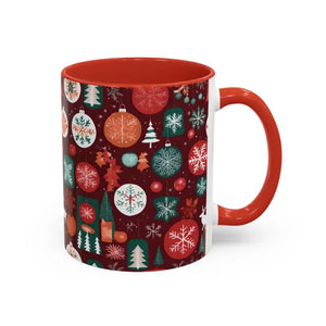 Mug - Accent Coffee - Christmas Ornaments 11oz Two-tone - Dipaliz
