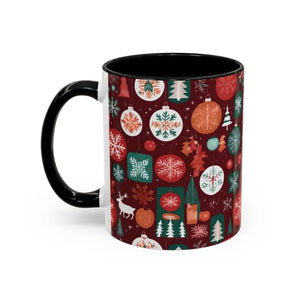 Mug - Accent Coffee - Christmas Ornaments 11oz Two-tone - Dipaliz