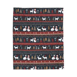 Custom Reindeer Velveteen Plush Blanket - Christmas - Dipaliz - Blankets